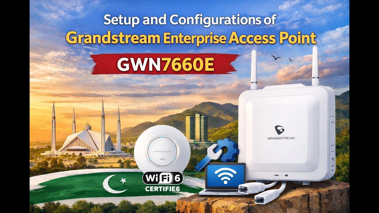 Grandstream GWN7660E WiFi6 Enterprise Access Point overview and configurations in Urdu. Pakistan