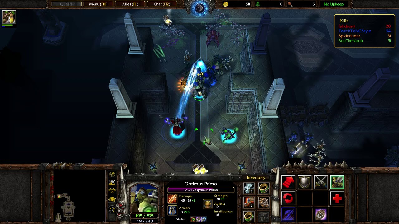 【 ENG / KOR 】Warcraft III - Custom Map WarChasers (Optimus Primo + 3 Allies)