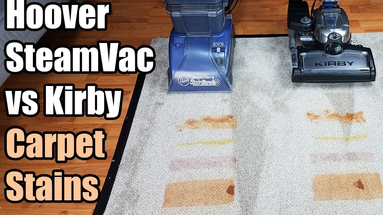 Hoover SteamVac vs Kirby Shampooer - Carpet Cleaner STAIN TEST