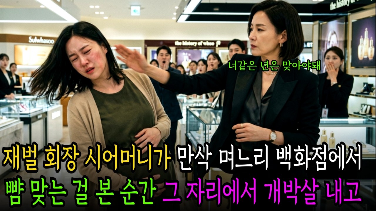 재벌회장 시어머니가 만삭 며느리 백화점에서뺨 맞는걸 본 순간 그자리에서 개박살내고ㅣ오디오북ㅣ사연라디오ㅣ노후사연ㅣ인생사연ㅣ고부갈등ㅣ
