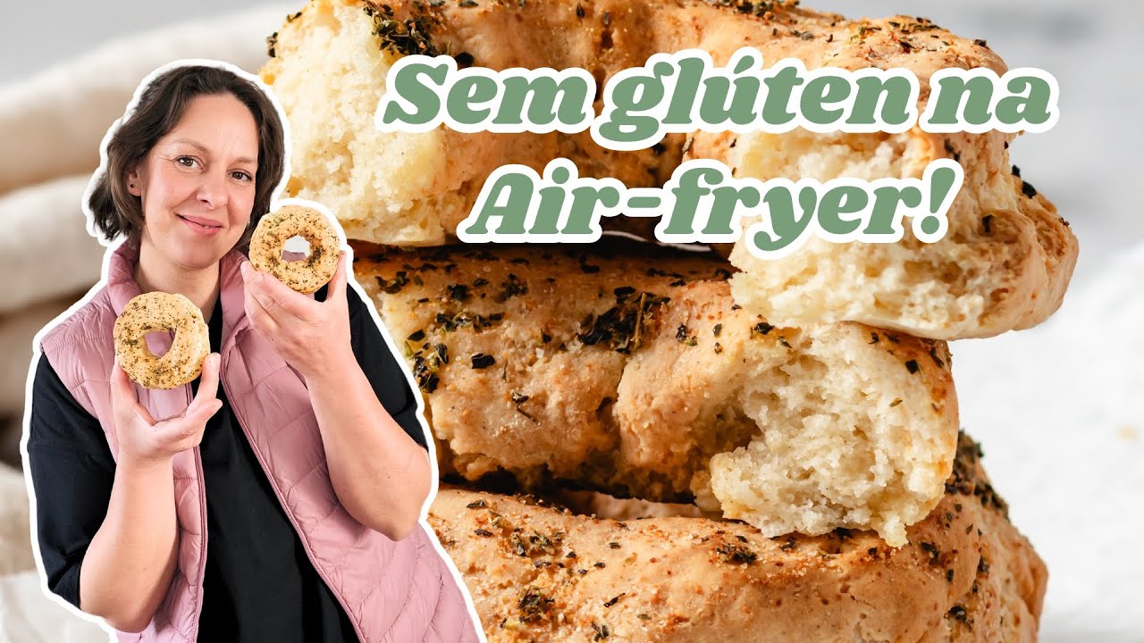 Bagels sem glúten na air fryer  (prontos em minutos!)