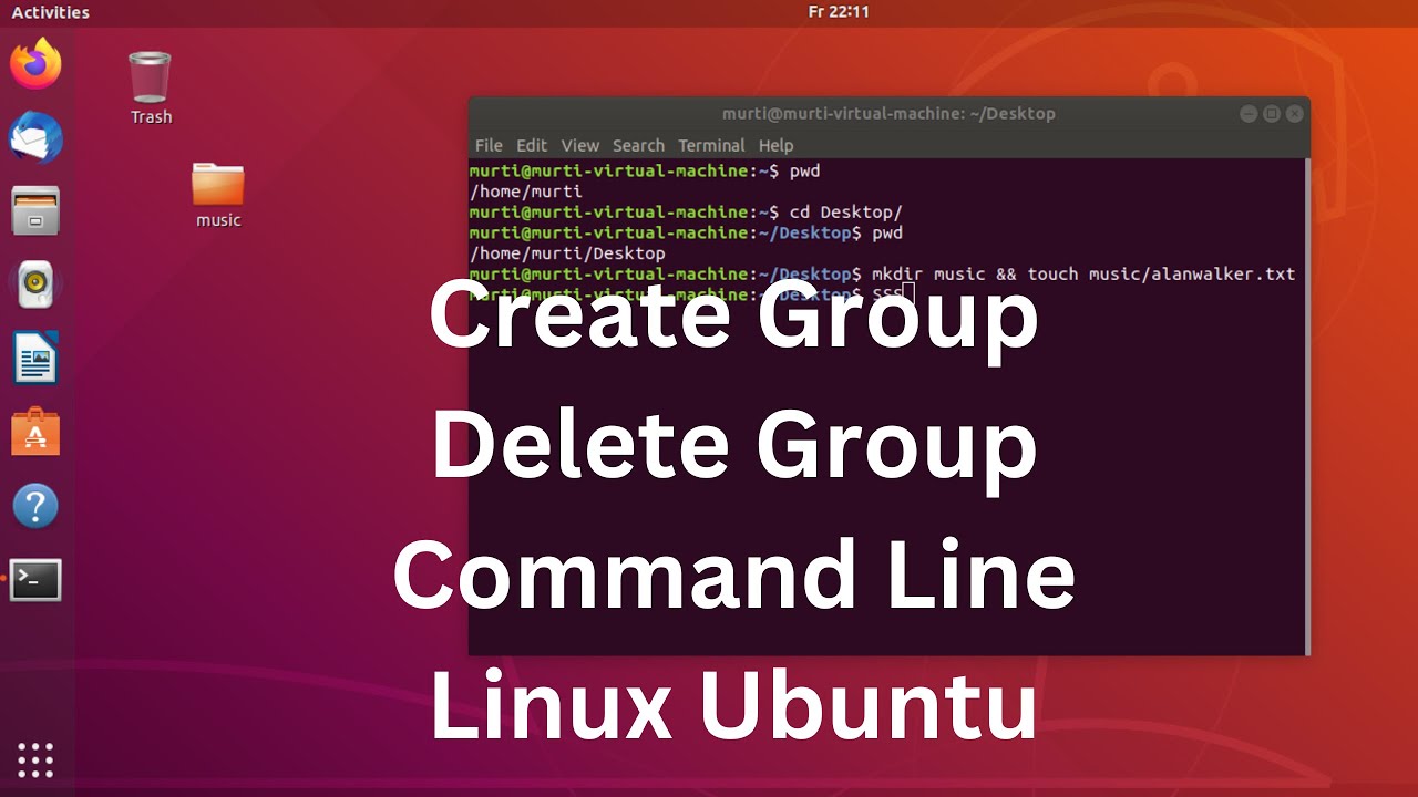 How to create and delete group on linux using command line