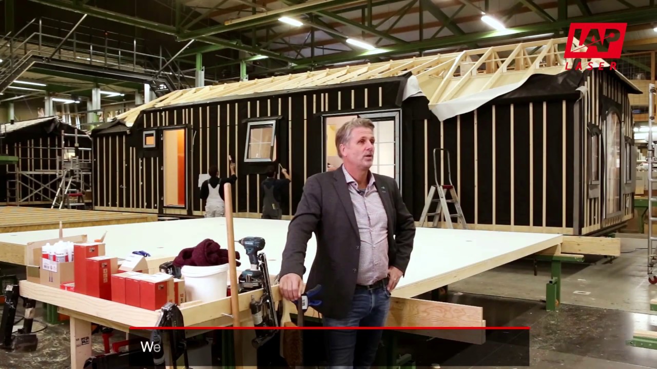 Application: Laser projection for manufacturing of mobiles homes