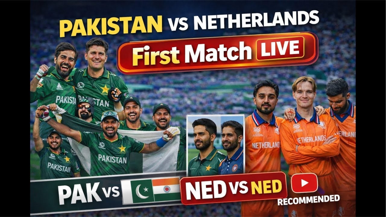 LIVE: Pakistan vs Netherlands | T20 World Cup 2026 Opening Match | PAK vs NED Live