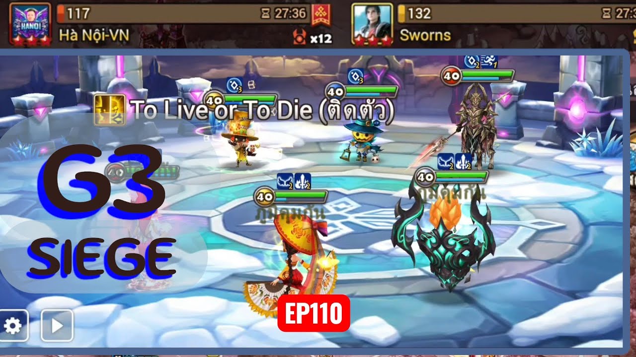 Siege G3 - MAGIC ACADEMY vs Ha Noi-VN and Sworns #summonerswar 