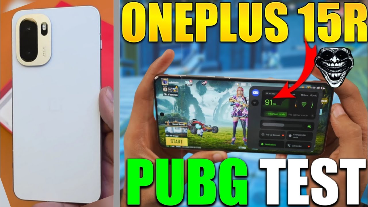 OnePlus 15R Pubg Test | OnePlus 15R Bgmi Test | SD 8 ELITE Processor ☠️☠️