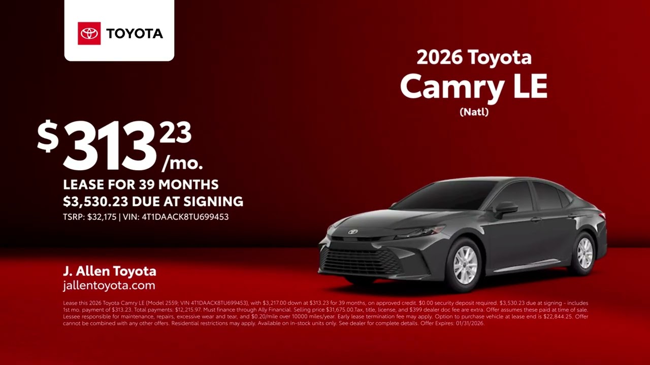 Toyota Camry 01/11/2026 6745405
