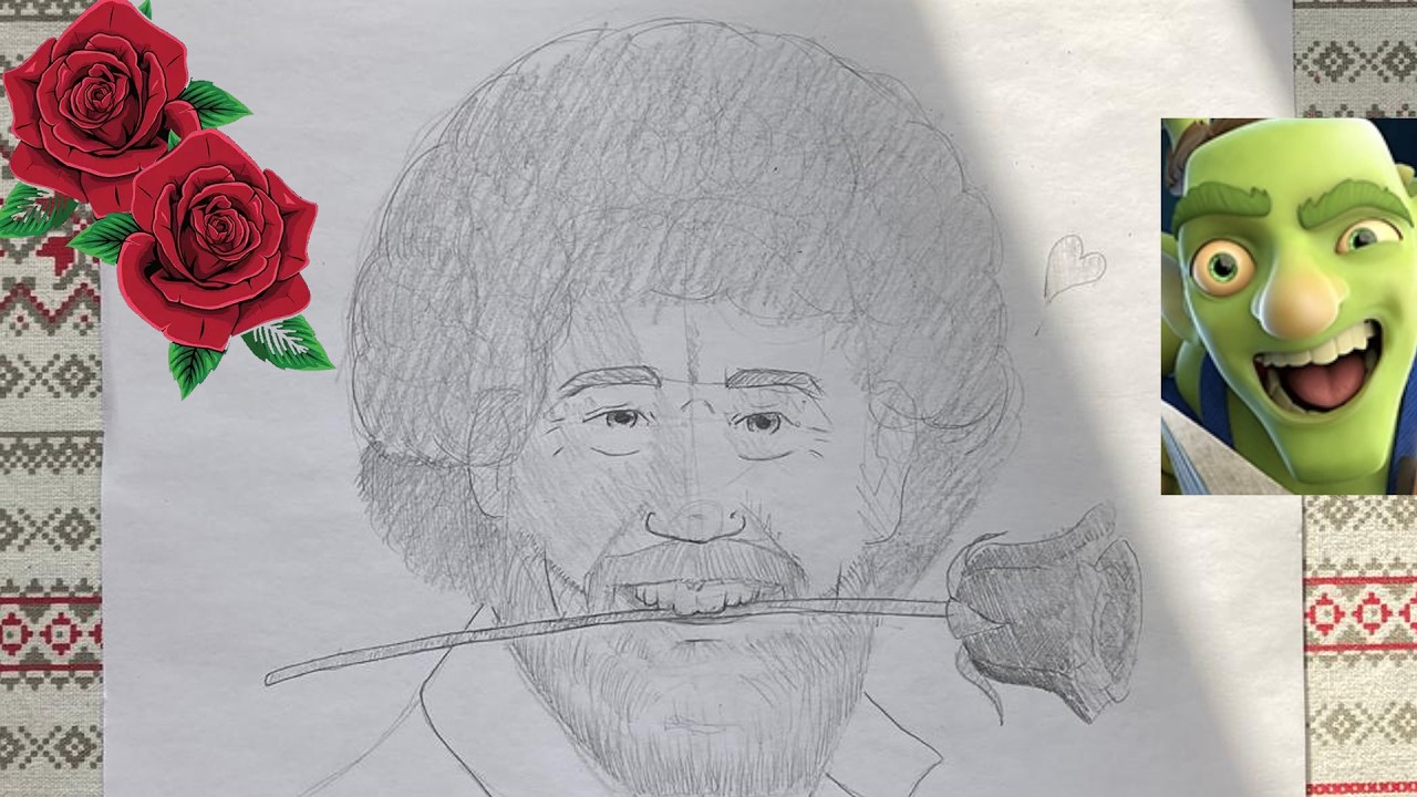 Happy Valentines Day Bob Ross - Sketch with Me