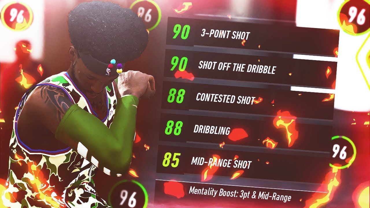 HITTING 96 OVERALL WITH A PURE SHARPSHOOTING SNIPER! DROPPED 50+ WITH RANDOMS! NBA Live 19 The One