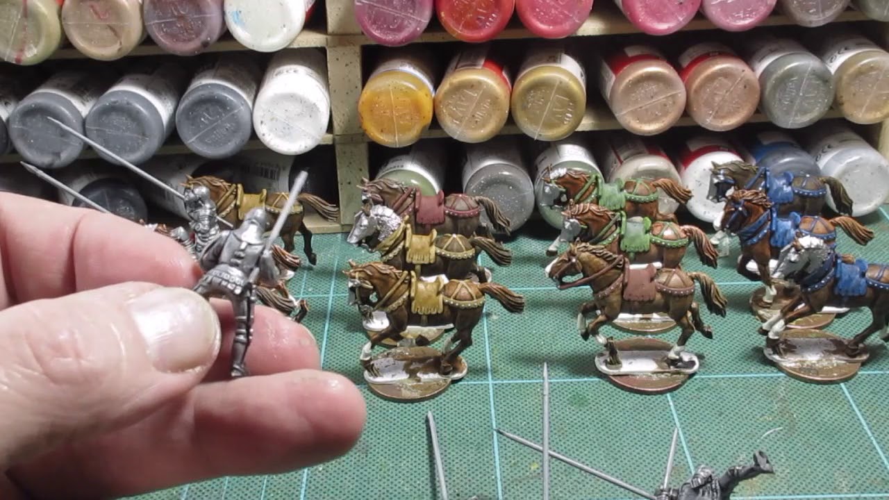 #358 Perry Miniatures 28mm French Mounted knights, Painted & Based.