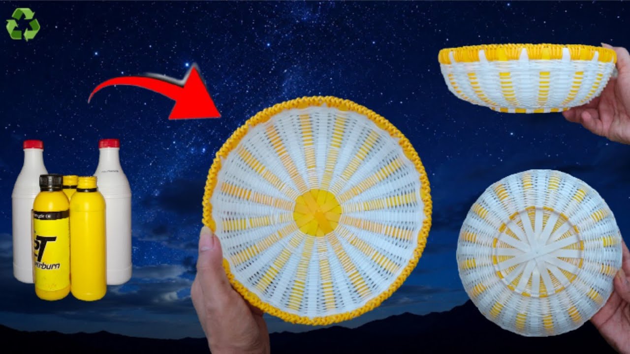 Don't Throw Plastic Bottles! Make This Basket Tray Instead 🧺 | Plastic Bottle Craft Idea.