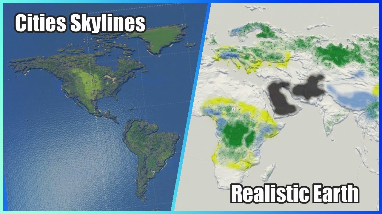 Cities Skylines REALISTIC EARTH MAP [Vanilla Compatible]