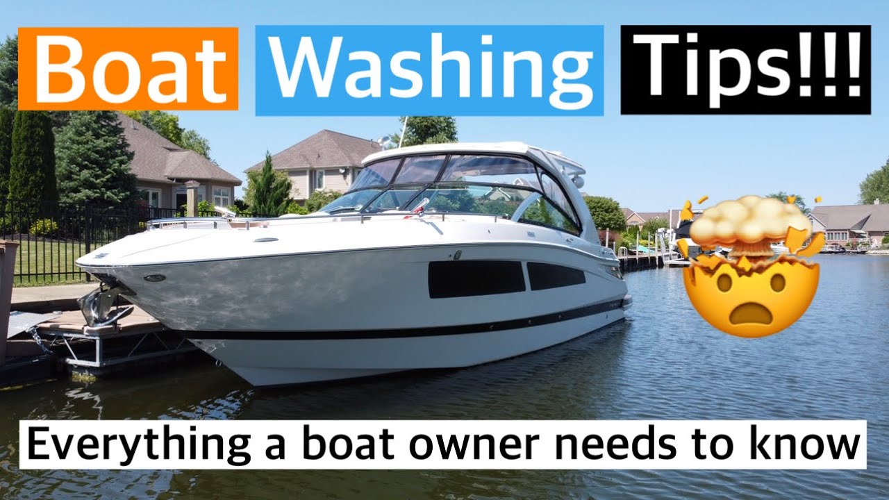 Boat Washing Maintenance Tips | 2017 Four Winns H350 | NEVER STRIP A COATING OFF YOUR BOAT AGAIN!