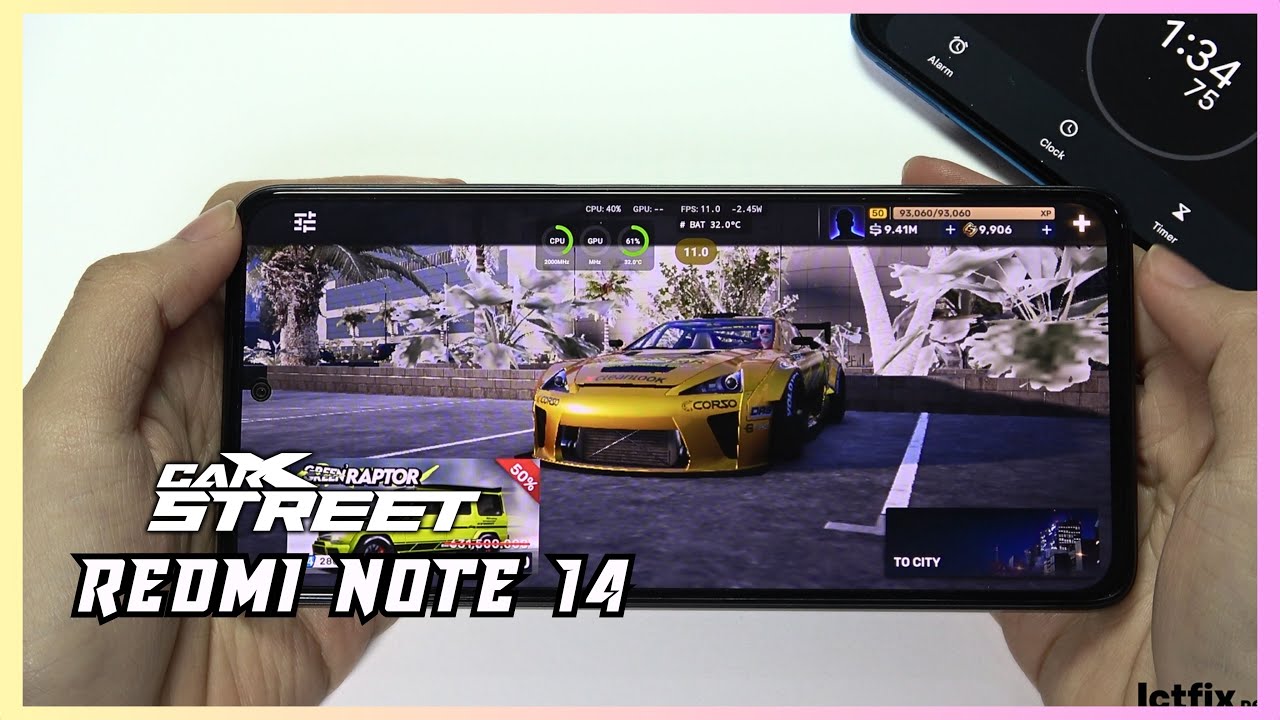 Xiaomi Redmi Note 14 CarX Street Gaming test | Helio G99 Ultra, 120Hz Display