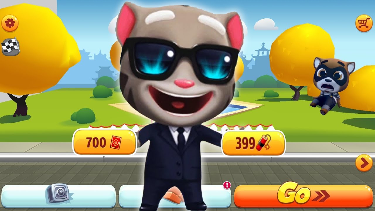 Talking Tom Gold Run Unlocks All Characters Agent Tom At The Fun Festival - Full Screen