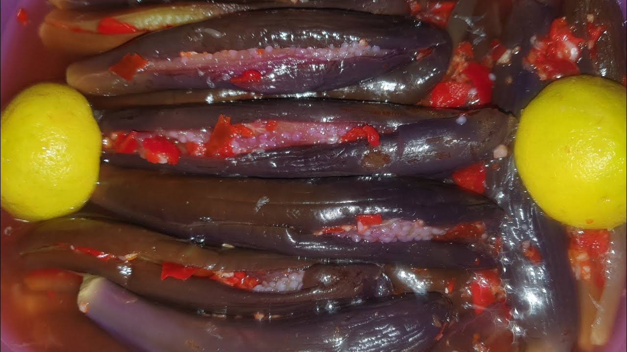 بتنجان مخلل هتعمليه في البيت احلي من بتاع المحلات🍆 #بتنجان #اسهل_واسرع_الوصفات