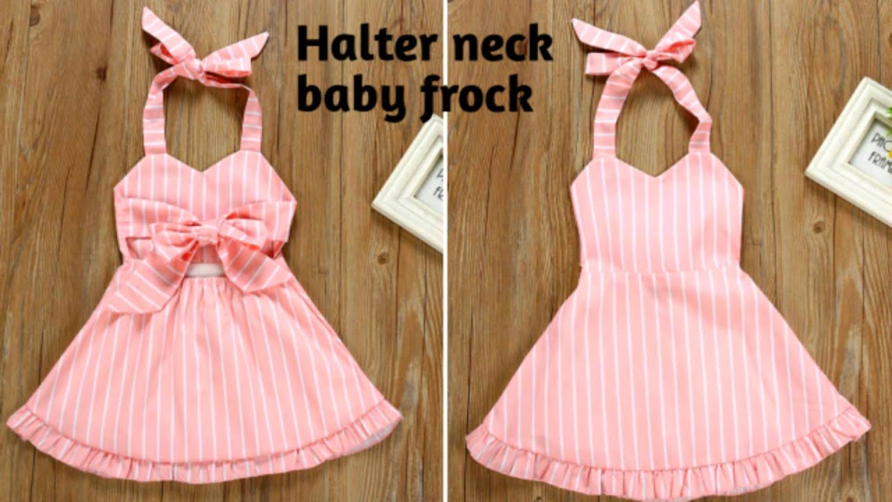 Baby frock cutting and stitching/halter neck baby frock cutting and stitching/5-6 year old girl fock