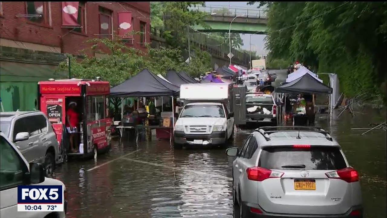 Roads and subways flood in NYC