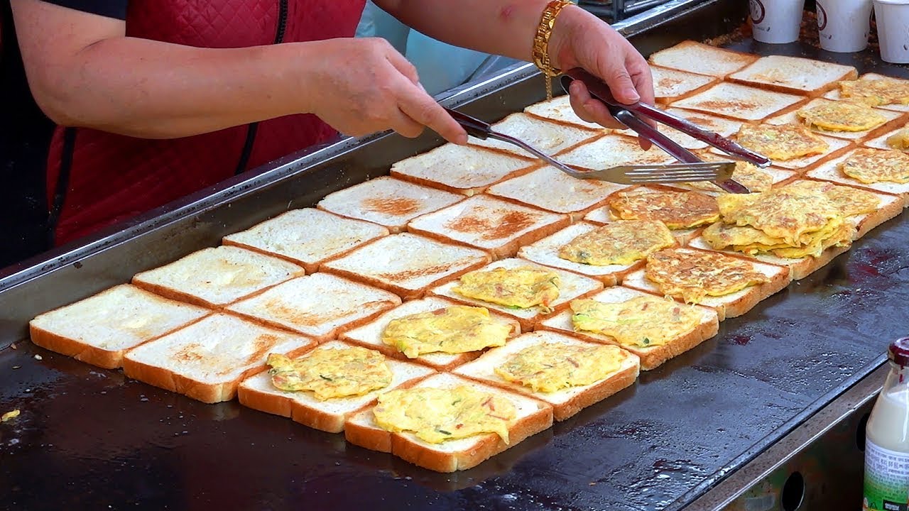 потрясающий тост за 1 доллар - корейская уличная еда