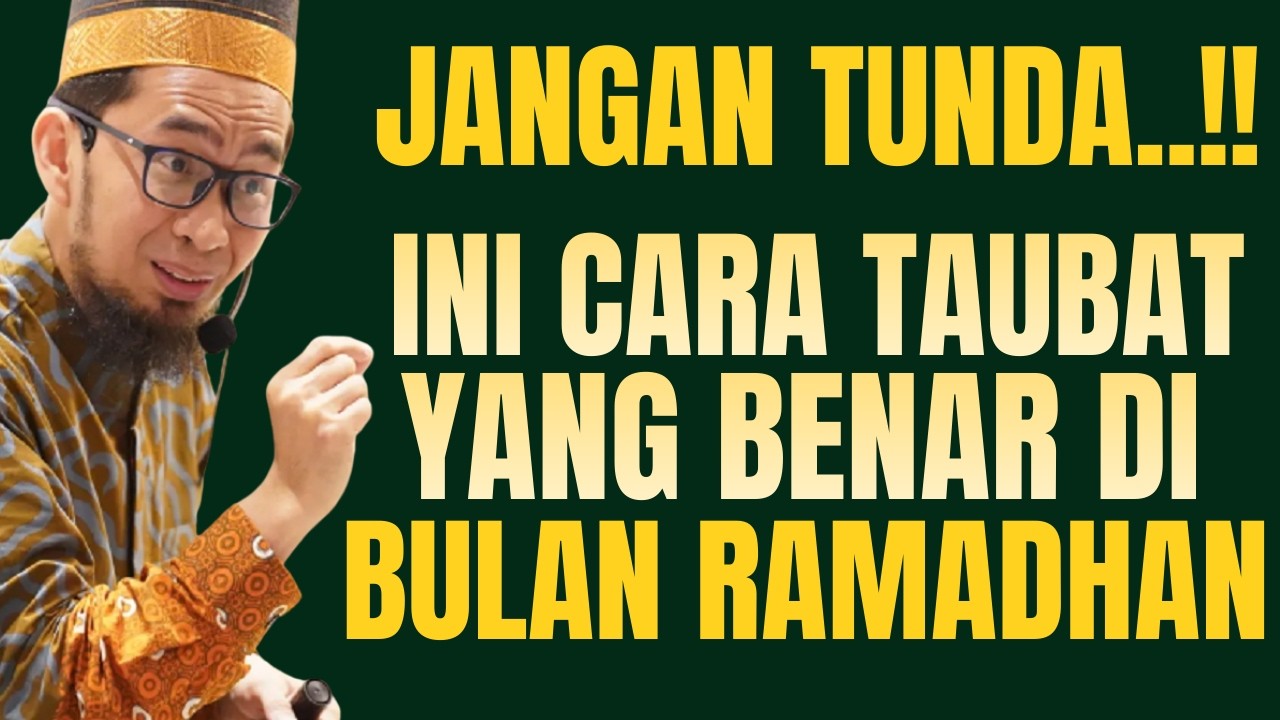 USTADZ ADI HIDAYAT - INI CARA TAUBAT YANG BENAR DI BULAN SUCI RAMADHAN#terbaru2026