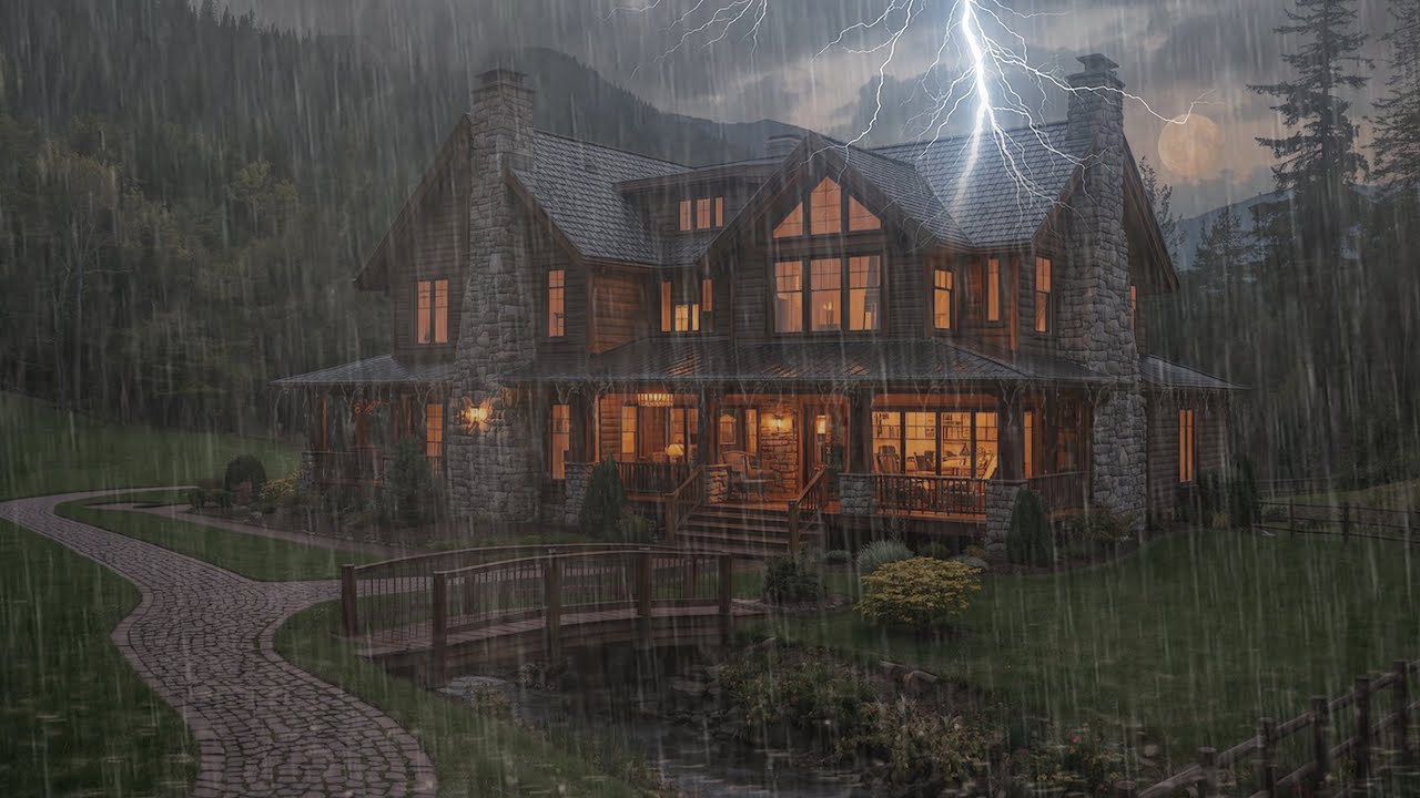 🌧️ Goodbye Stress 😴 Heavy Rain & Thunder Sounds for Deep Sleep | Fall Asleep Instantly
