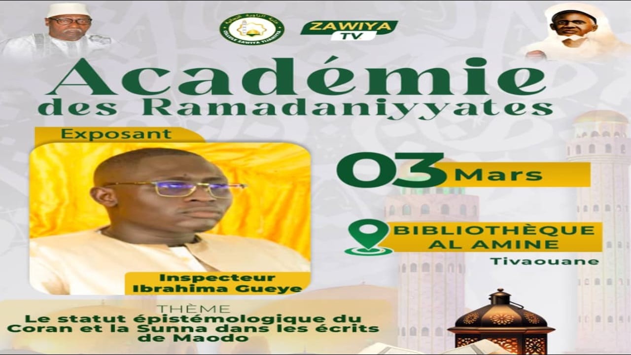 🔴[ DIRECT] -TIVAOUANE 🔴ACADEMIE DES RAMADANIYYATES