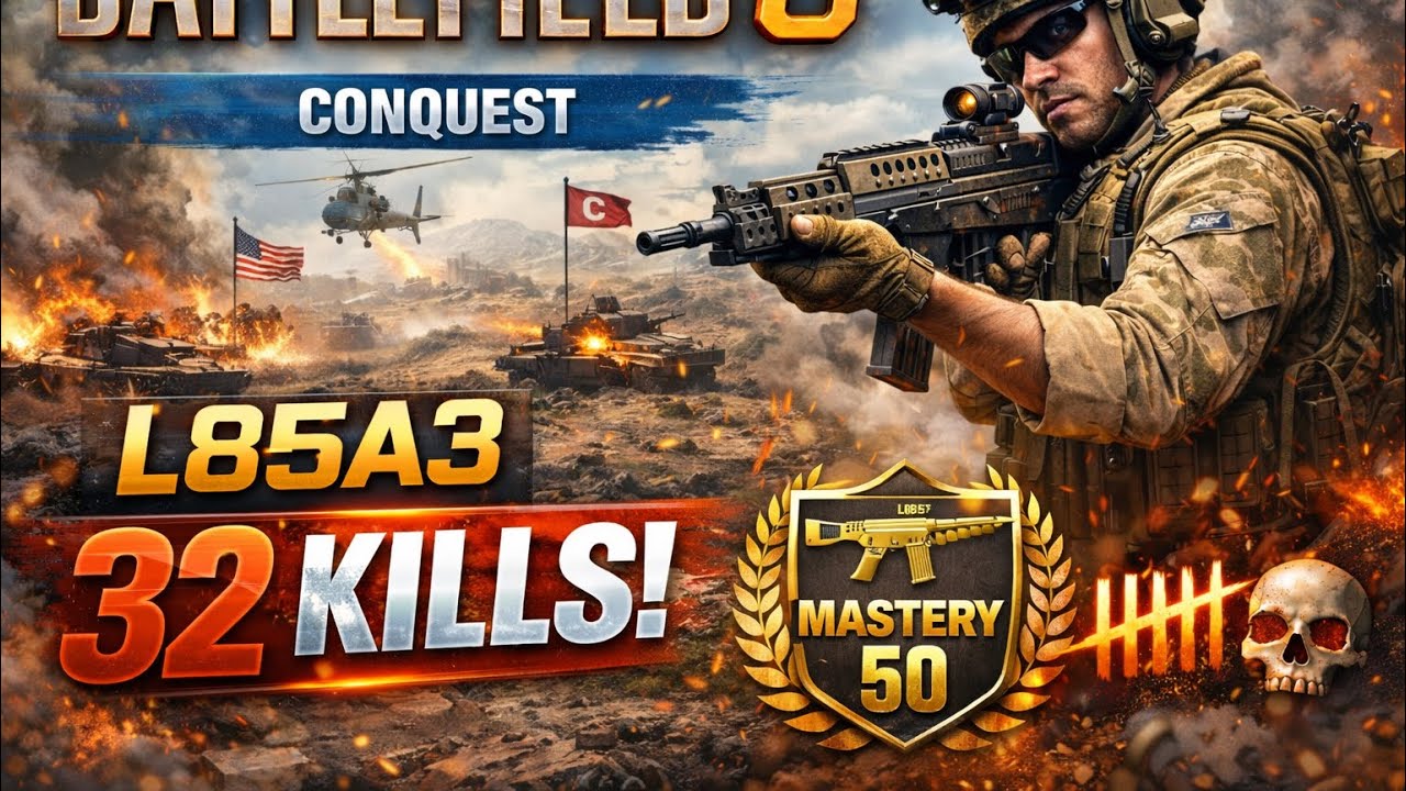 Battlefield 6 | L85A3 32 Kill | Conquest