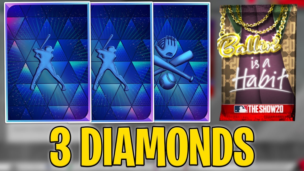 3 DIAMONDS IN 1 PACK OPENING! MLB The Show 20 Diamond Dynasty Pack Opening