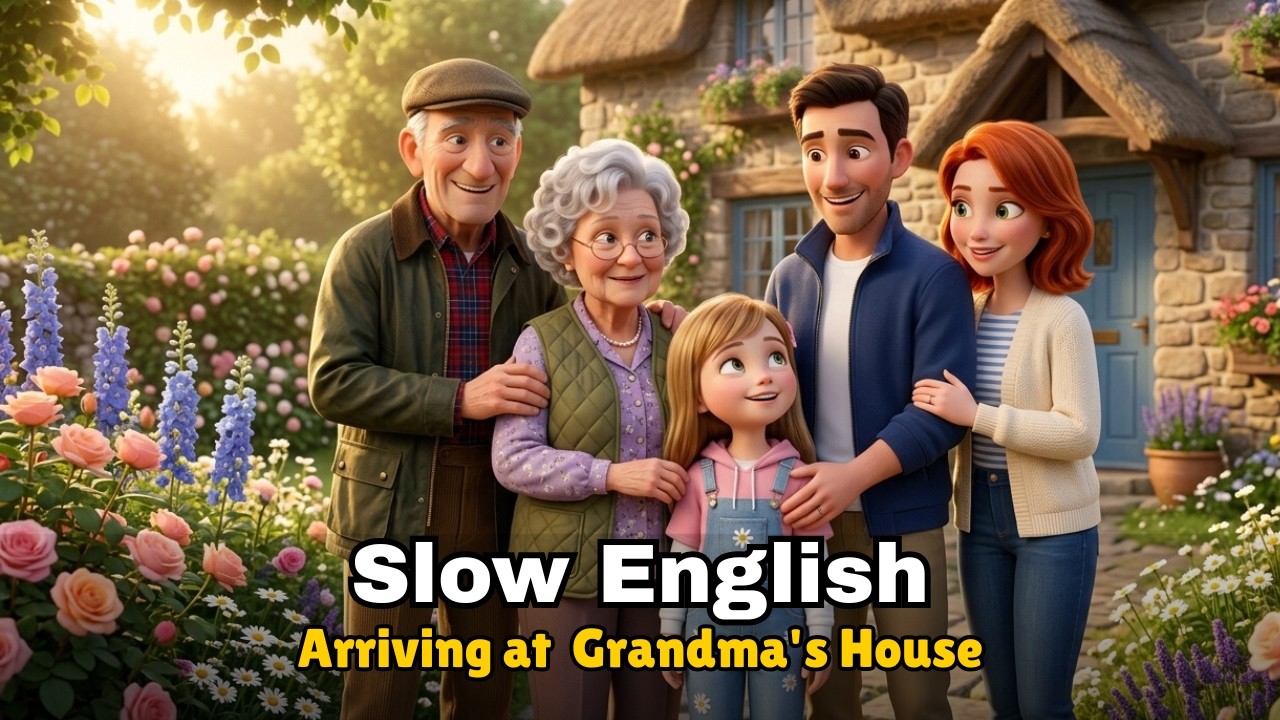 A Family Road Trip to Grandma's House | Easy English Listening Story (A2 Level)