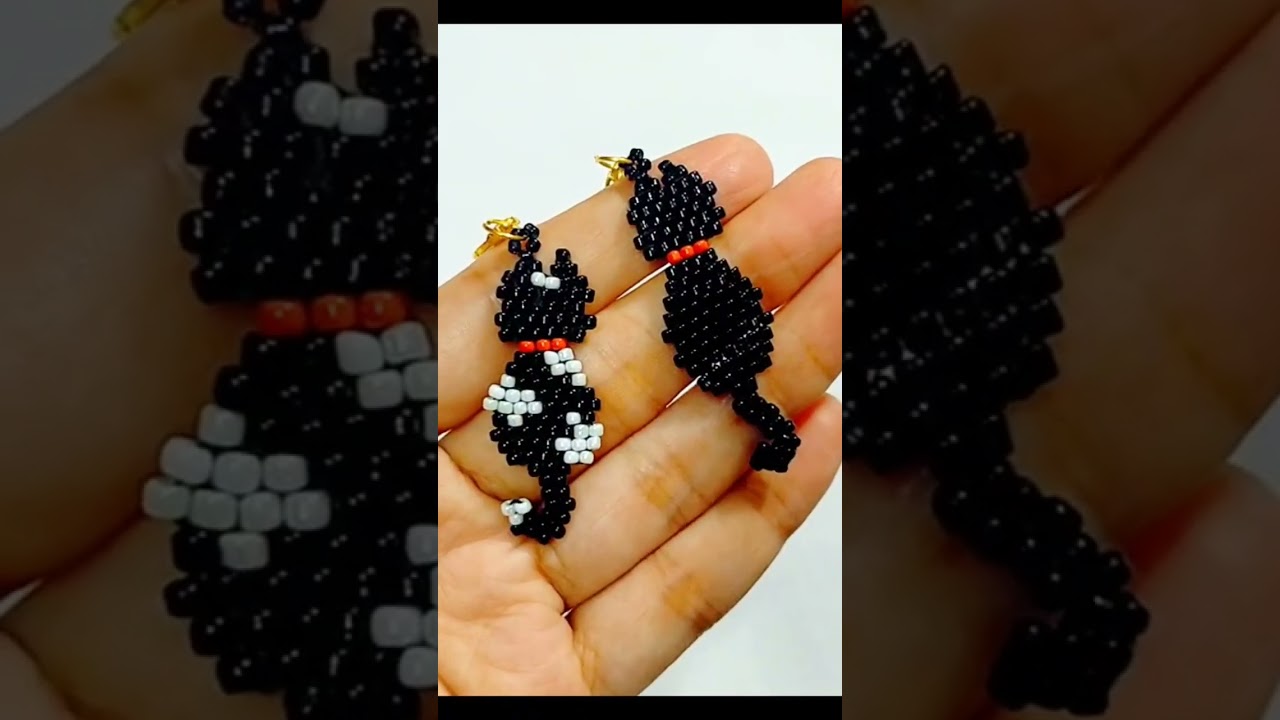 Beaded cat for cat lovers 🖤 