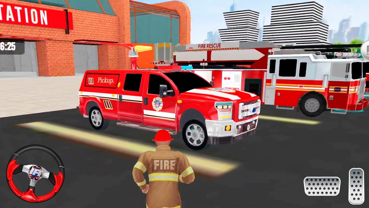 US Emergency Fire Truck Games - Real Heroes I'm Fireman Simulator 3D - Android GamePlay