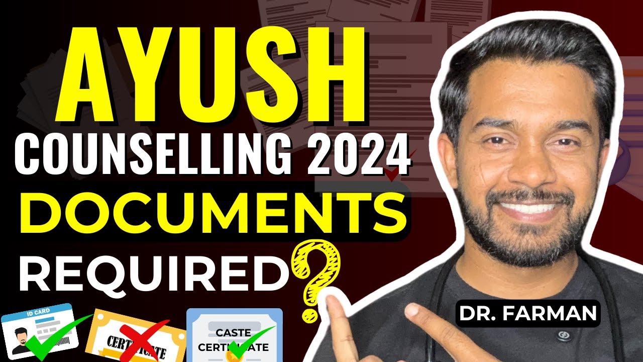DOCUMENTS REQUIRED FOR AYUSH COUNSELLING #neet2024 #BAMS #COUNSELLING | FARMAN KHAN | CHALK TALK