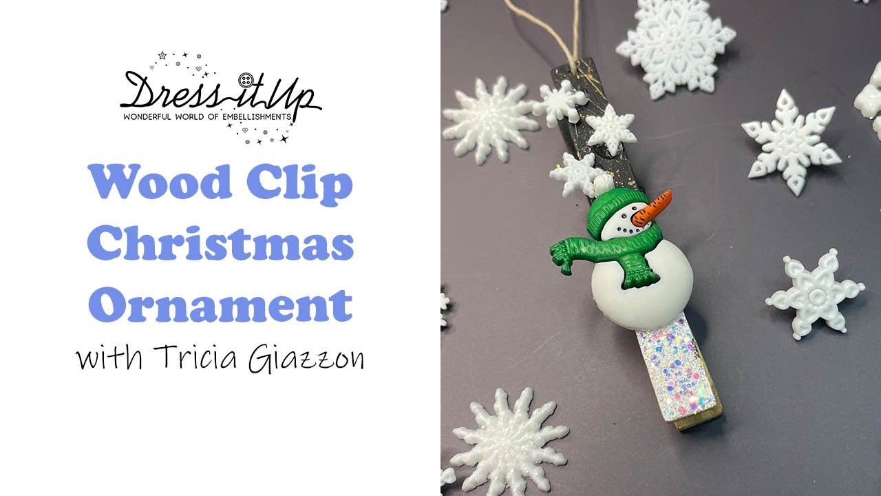 DIY wood clip Snowman Christmas Ornament Tutorial | Made by Tricia Giazzon