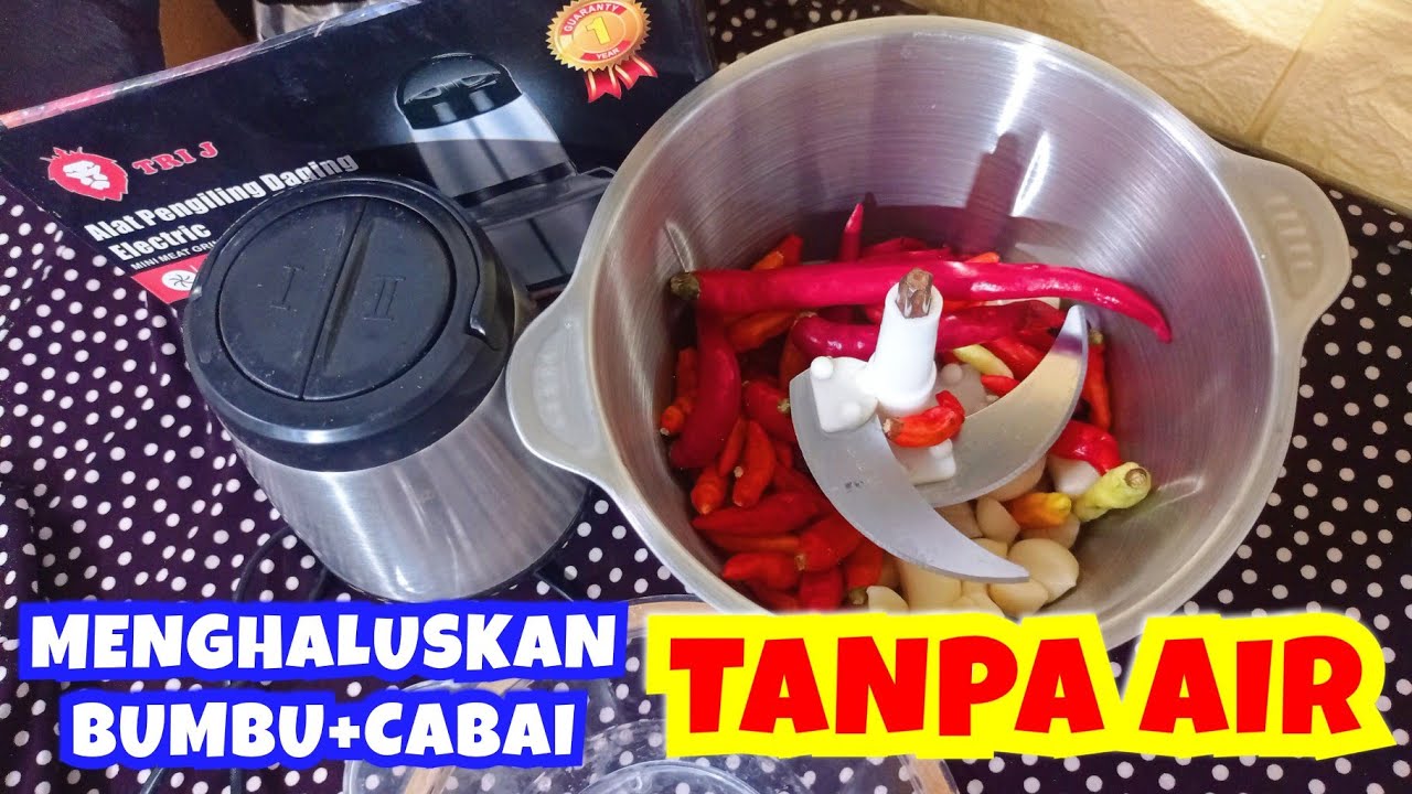 CARA PALING BENAR !!! MENGHALUSKAN BUMBU BAWANG ATAU CABE TANPA AIR MENGGUNAKAN CHOPPER MURAH