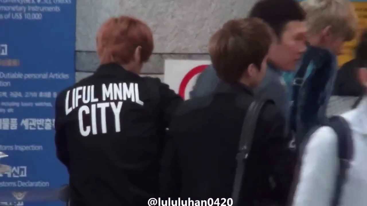 [1080p] 131014 EXO-M at INC - Pudong Airport - LuHan focus