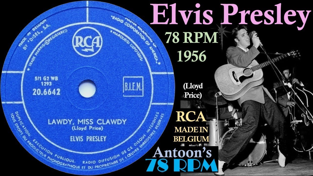 Elvis Presley | Lawdy, Miss Clawdy | RCA 78 rpm | 1956 Belgium