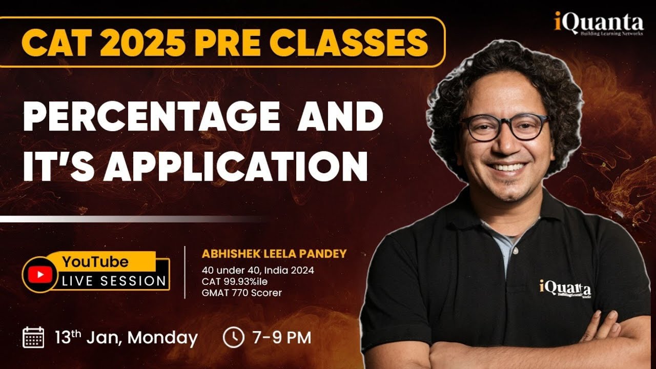 Percentages and it's Application | By CAT 99.93%iler | CAT 2025 Batch