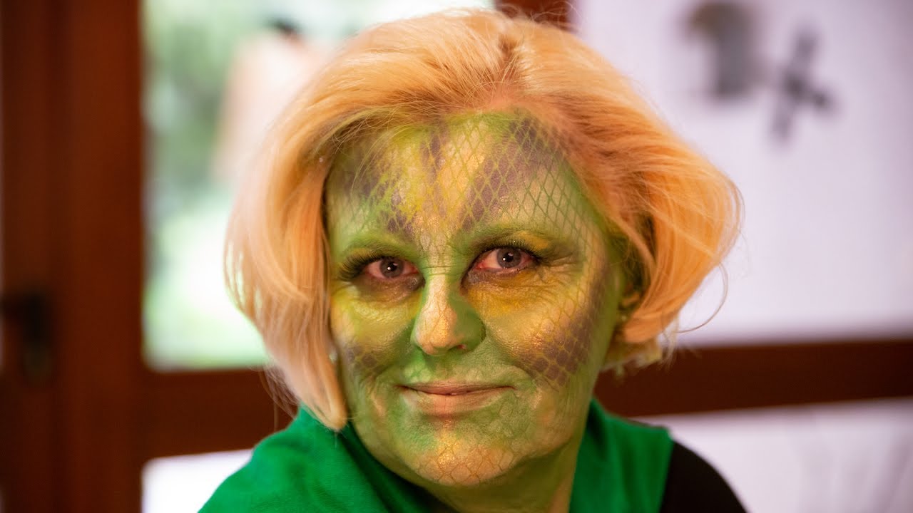 ROLLEN IM PROFIL - Schlange Kaa aus dem Dschungelbuch (2015) Schminken mit einem Netz MAKE UP