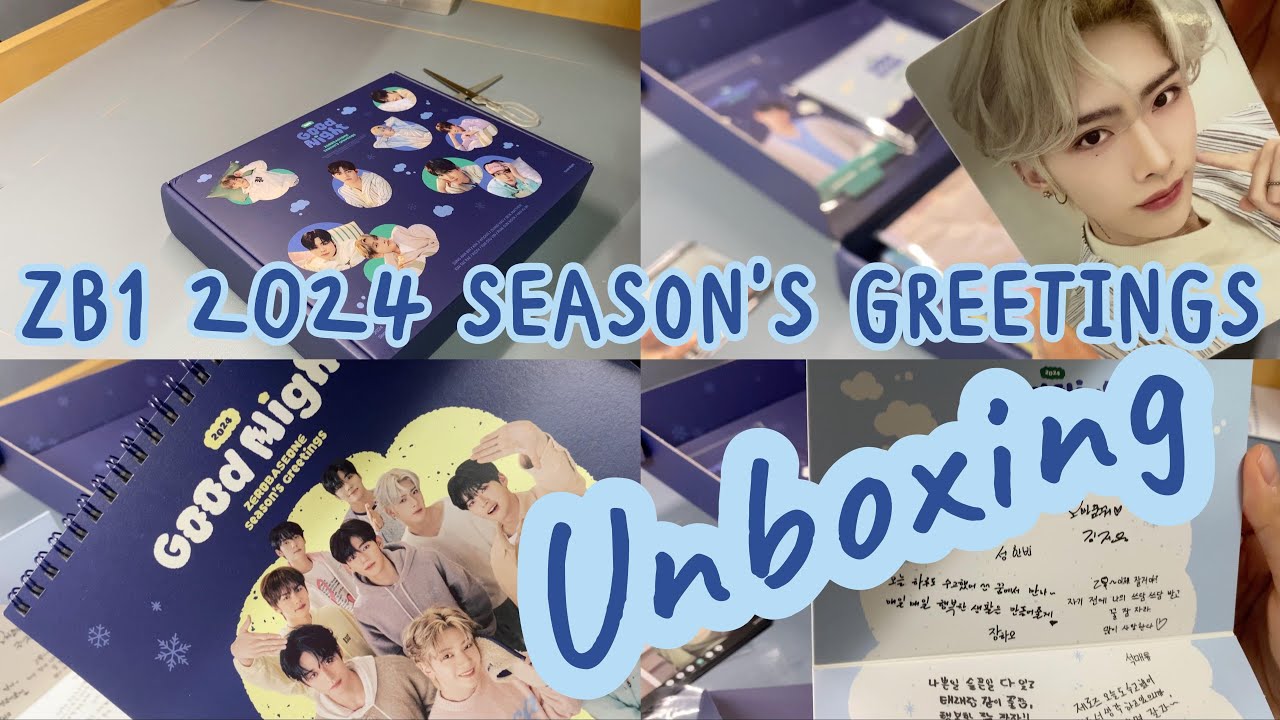 ZB1 2024 Season's greetings unboxing🩵 Unboxing with me🩵 4K