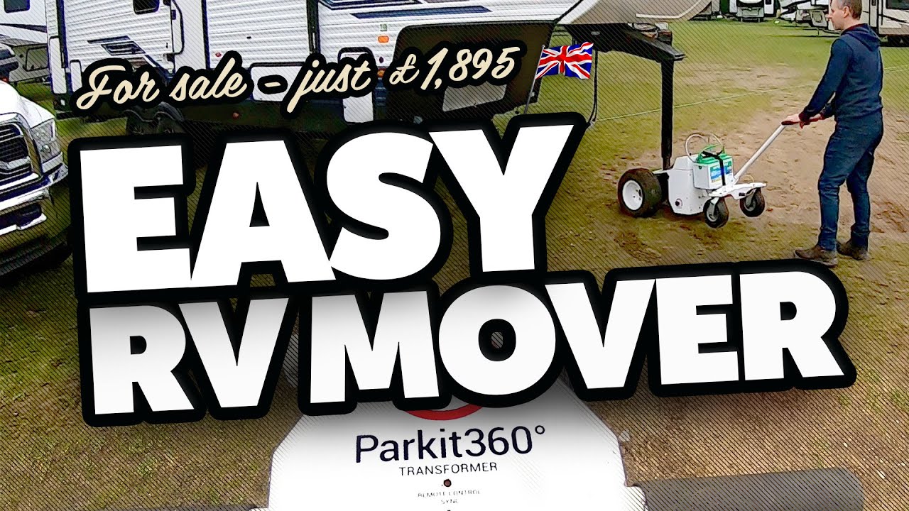 Move a 5th Wheel RV, Travel Trailer, American Caravan with EASE!  Parkit 360 motor mover from CCRV