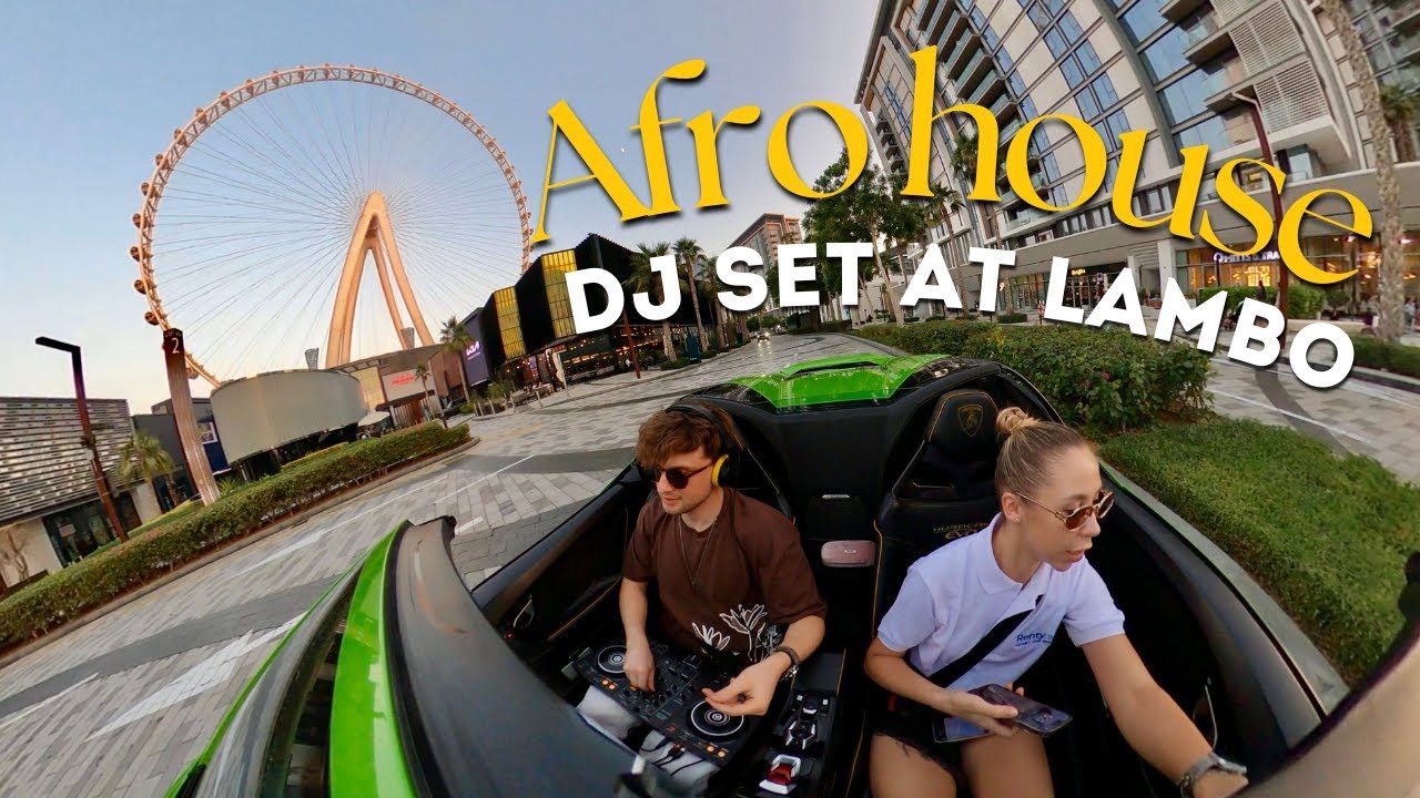 Dubai Sunset Drive in a Lamborghini x Afro House DJ Set by Ray Ro