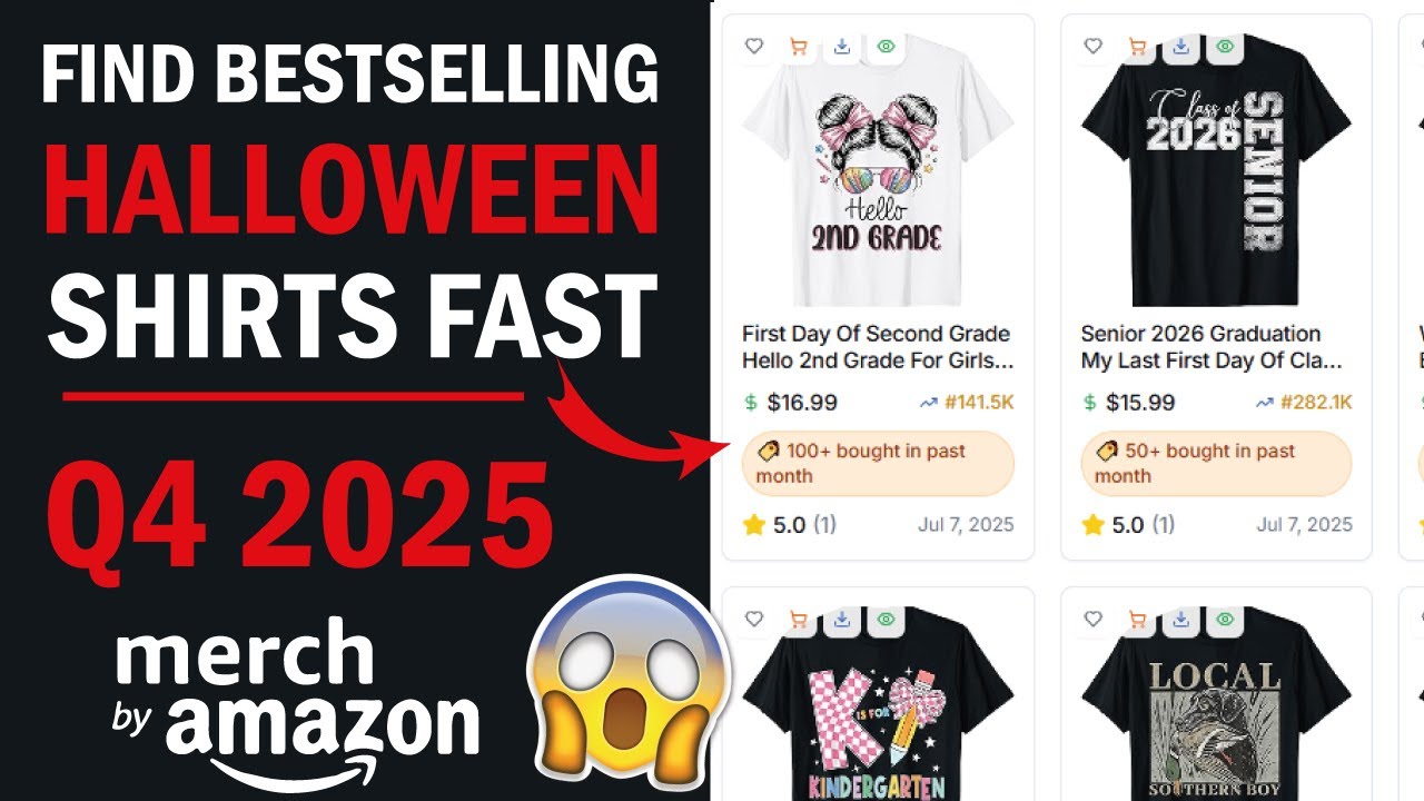 How to Find Best-Selling Halloween Shirts on Merch by Amazon | Step-by-Step Guide