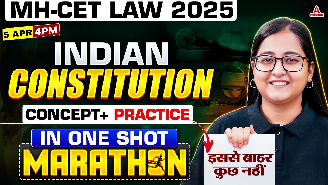 MHCET Law 2025 - Indian constitution | Legal Reasoning Complete Marathon For MHCET Law 2025