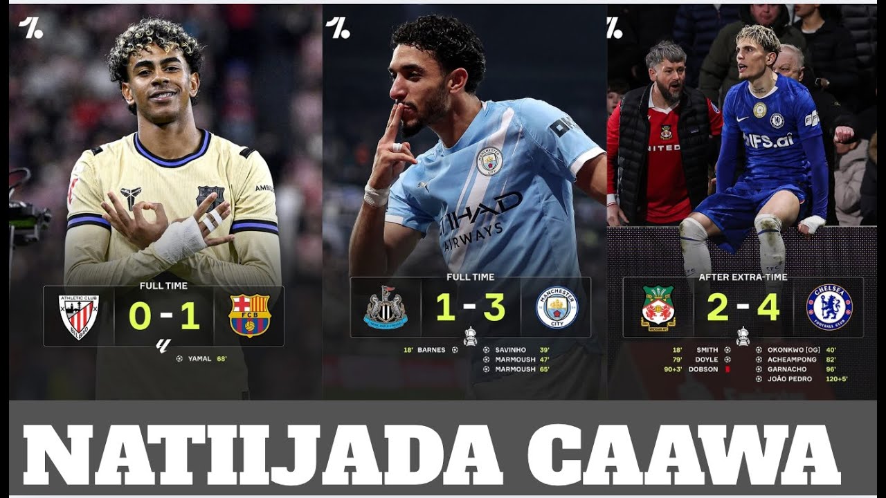 Chelsea iyo Man City oo iska xaadiriyay wareega 4-aad Barca oo Hogaankii Dheereysatay