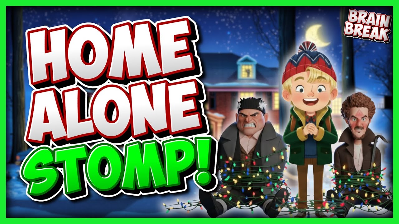 Home Alone Stomp! 🎄 Christmas Brain Break 🎄 Winter Just Dance 🎄 Danny Go Noodle