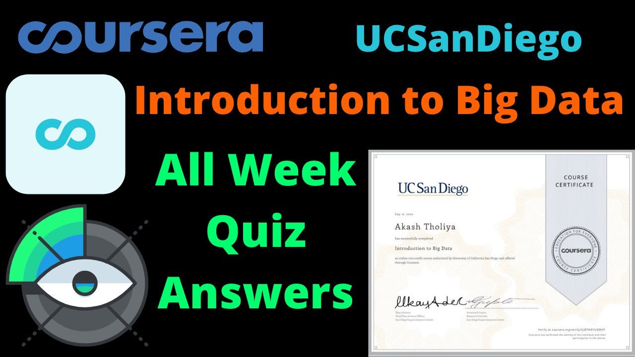 Coursera Introduction to Big Data All Quiz Answers | Introduction to Big Data All Week Quiz Solution