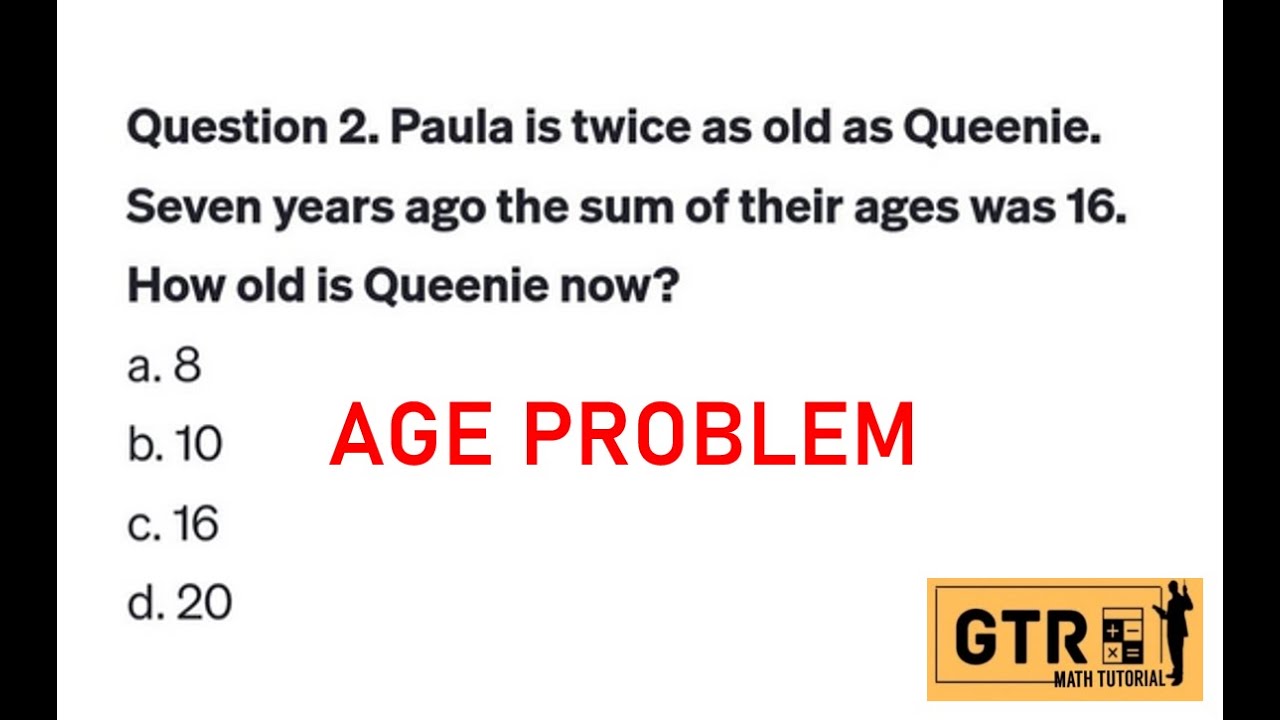 Age Problem by Trial and Error