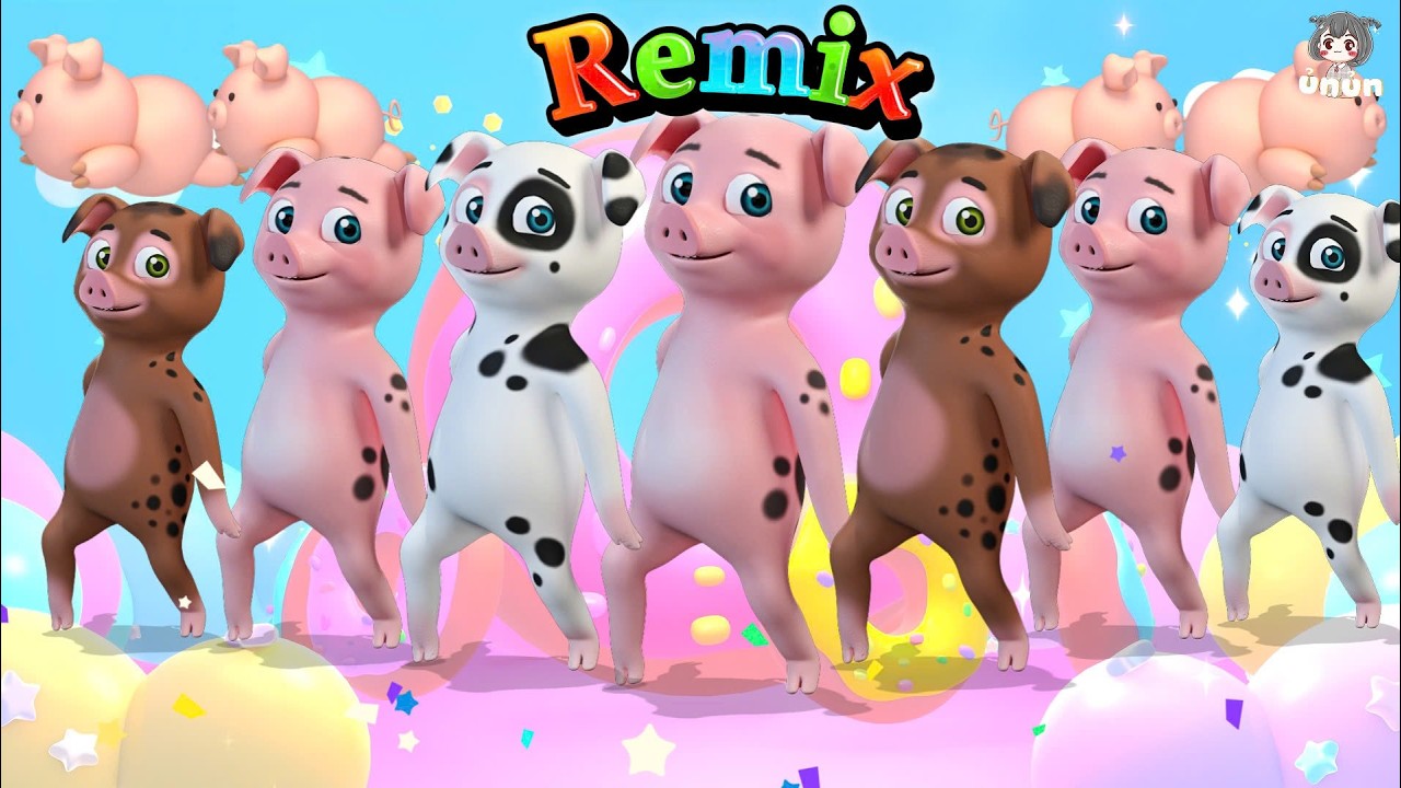 Remix Đàn Heo Con Triệu View - Nhạc Hoạt Hình Heo Nhảy Sôi Động Mới Nhất Khu Vui Chơi | Pig Dance