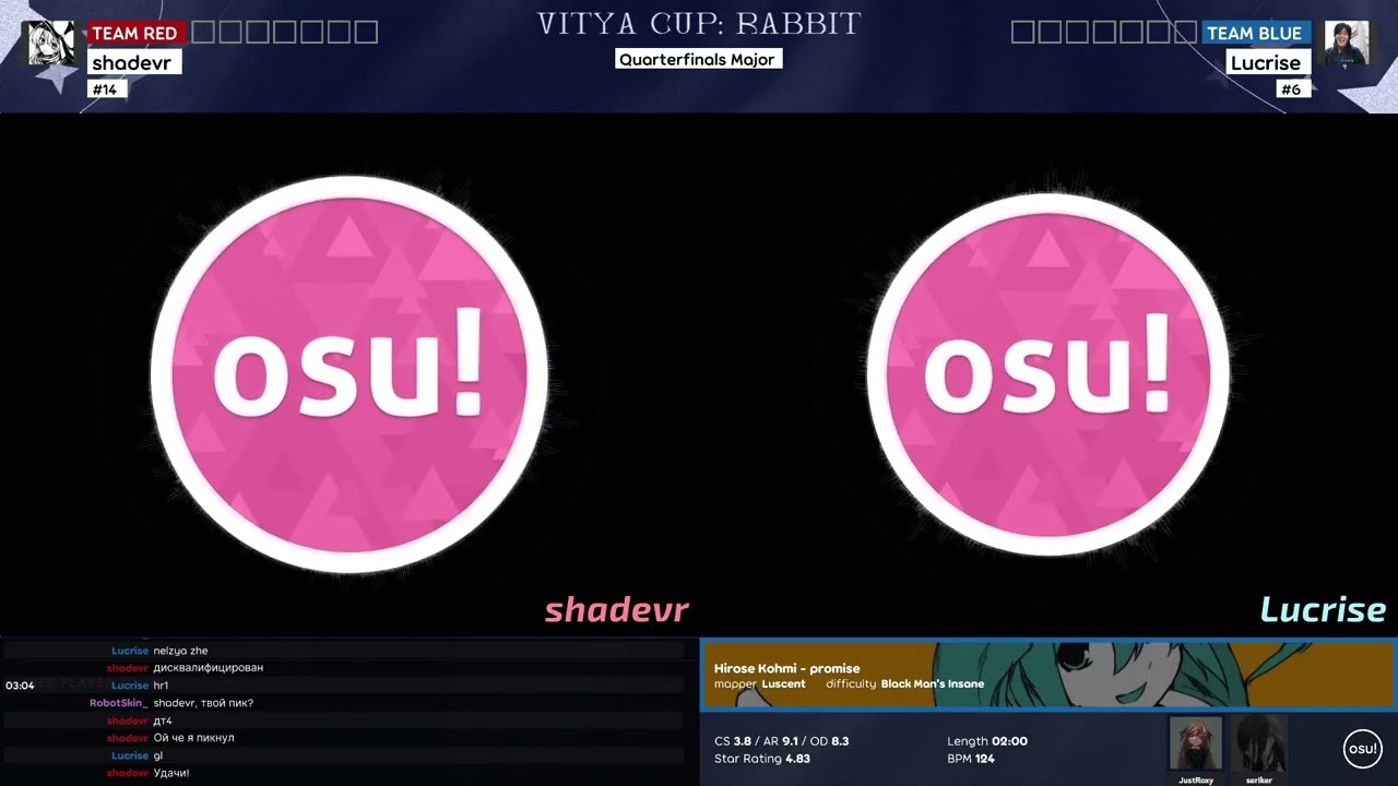 VITYA Cup: RABBIT | Quarterfinals | shadevr vs Lucrise, steisha vs Lexu4S, Accolibed vs Kamensh1k