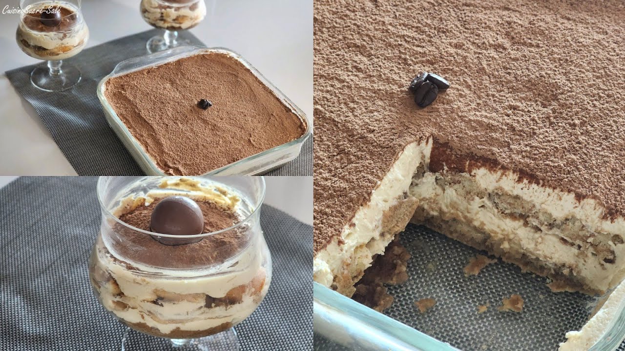 كيكة تراميسو بالقهوة بدون بيض ببديل ماسكربون ☕🍰Eggless Coffee Tiramisu